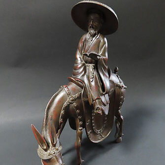 大阪の松原市のお客様より骨董品買取で金工作品の香炉を買取ました