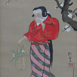 青森県のお客様より日本画の美人画を買取ました