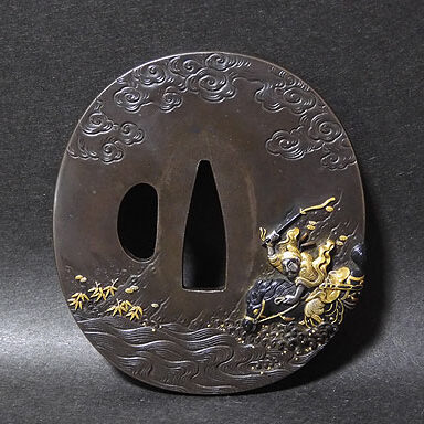 山梨県のお客様より刀装具の鍔を買取ました