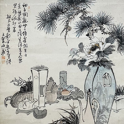 和歌山県有田川町のお客様より茶道具出張買取で中国美術の掛軸を買取ました