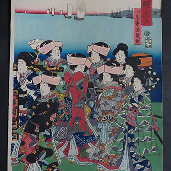 東京世田谷区のお客様より骨董品買取で浮世絵を買取ました