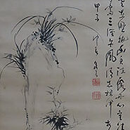 和歌山県のお客様より日本画の水墨画の掛軸を買取ました