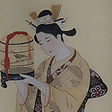 埼玉県のお客様より骨董品宅配買取で美人画の掛け軸を買取ました