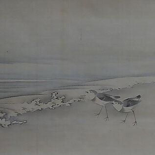 愛知県のお客様より骨董品出張買取で美人画の掛軸を買取ました