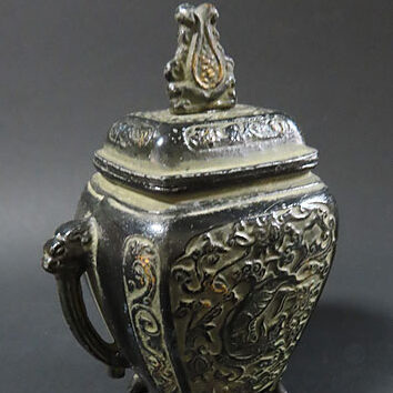 名古屋西区のお客様より骨董品出張買取で金工作品の香炉を買取ました