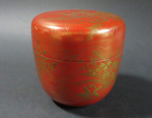 アメリカ通販ファッション 中国 （抹茶道具買取】日本 煎茶道具 金漆 紅漆 一対 香合 宋代 木工、竹工芸