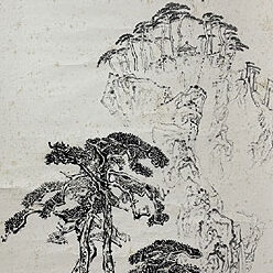 岐阜県のお客様より中国骨董品の水墨画の掛け軸を買取ました