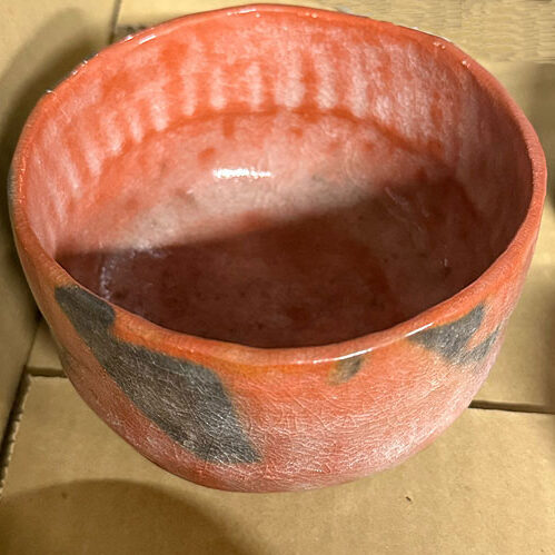 千葉県のお客様より抹茶道具の赤樂茶碗を買取ました