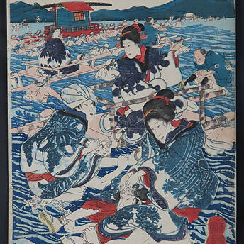 奈良県のお客様より骨董品出張買取で浮世絵版画を買取ました