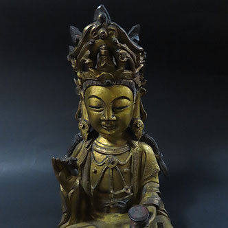 山口県のお客様より骨董品宅配買取で金工作品の仏像を買取ました