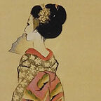 名古屋市のお客様より日本画で美人画の竹久夢二の掛軸を買取ました