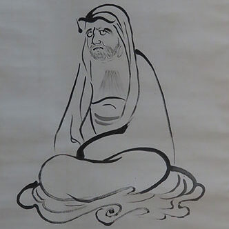 愛知県豊橋市のお客様より骨董品出張買取で水墨画の掛け軸で仏画を買取ました