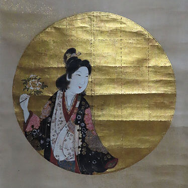 兵庫県のお客様より骨董品出張買取で美人画の掛け軸を買取ました