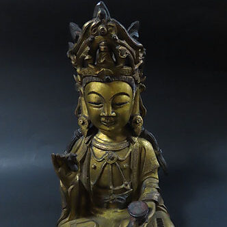 山口県岩国市のお客様より骨董品宅配買取で金工作品の仏像を買取ました
