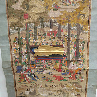 山口県のお客様より骨董品買取で掛軸の仏画を買取ました