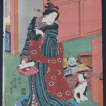 広島県のお客様より骨董品買取で浮世絵版画を買取ました