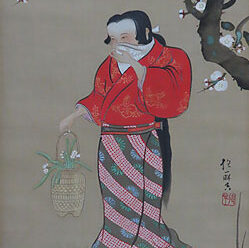 青森県のお客様より掛軸の美人画を買取ました