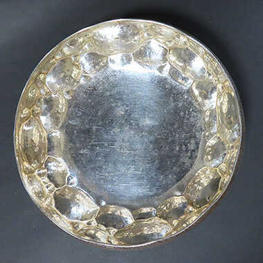 長野県須坂市のお客様より骨董品宅配買取で純銀製品の菓子器を買取ました