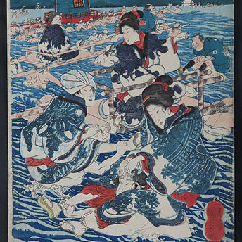 奈良県橿原市のお客様より骨董品出張買取で浮世絵版画を買取ました