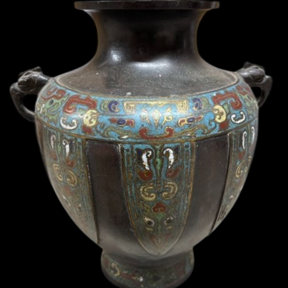 福島県のお客様より骨董品買取で七宝焼の花瓶を買取ました