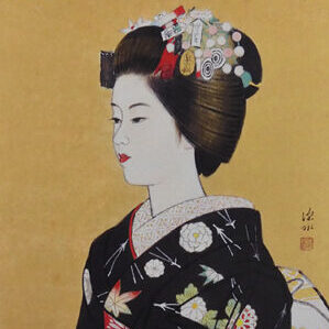 静岡県のお客様より骨董品買取で日本画の伊東深水の美人画を買取ました