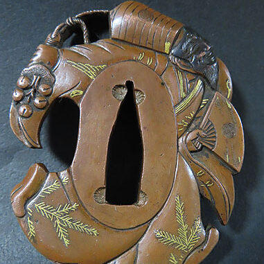 埼玉県行田市のお客様より骨董品宅配買取で刀装具の鍔を買取ました