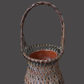 東京のお客様より骨董品宅配買取で竹花籠を買取ました