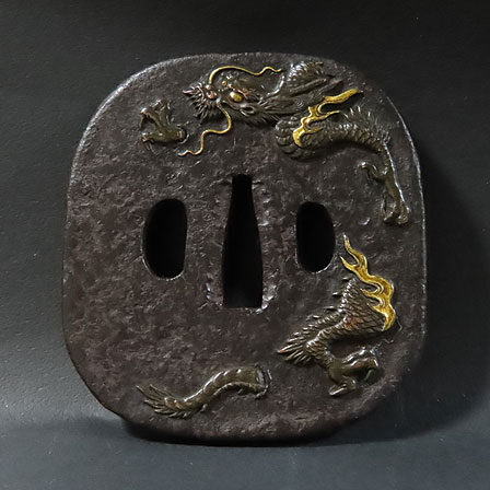 岩手県のお客様より骨董品買取で刀装具の鍔を買取ました