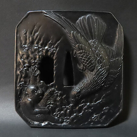 千葉県のお客様より骨董品宅配買取で刀装具の鍔を買取ました