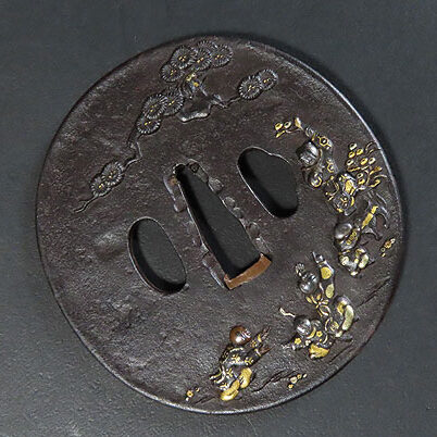 岐阜県のお客様より金工作品の鍔を買取ました