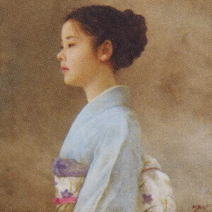 藤井勉の洋画の美人画を買取ました