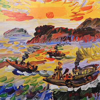 石川県のお客様より野間仁根の洋画を買取ました