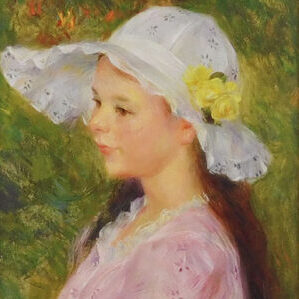 北海道のお客様より骨董品買取で洋画で美人画の中山忠彦の作品をお送り頂きました。