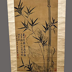 三重県のお客様より骨董品持ち込み買取で中国骨董品の掛軸を買取ました