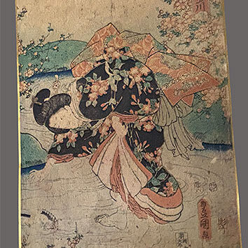 岐阜県のお客様より骨董品持ち込み買取で浮世絵版画を買取ました