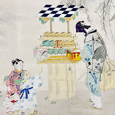 青森県のお客様より掛け軸で日本画の美人画を買取ました